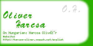 oliver harcsa business card